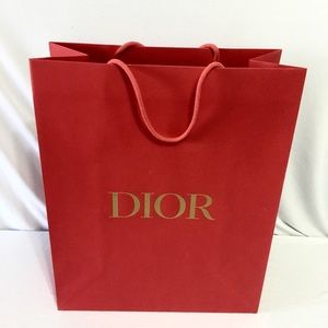 Christian Dior Red Shopping Bag